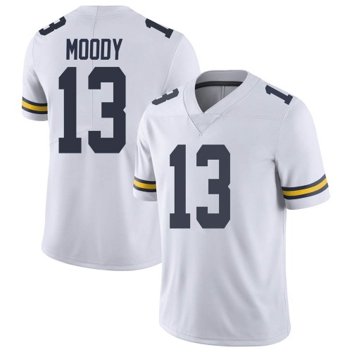 Jake Moody Michigan Wolverines Men's NCAA #13 White Limited Brand Jordan College Stitched Football Jersey XNX6254MG